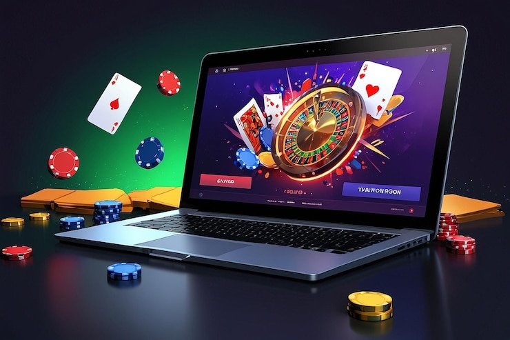 Layar login aplikasi win555 dengan opsi masuk dan daftar akun baru